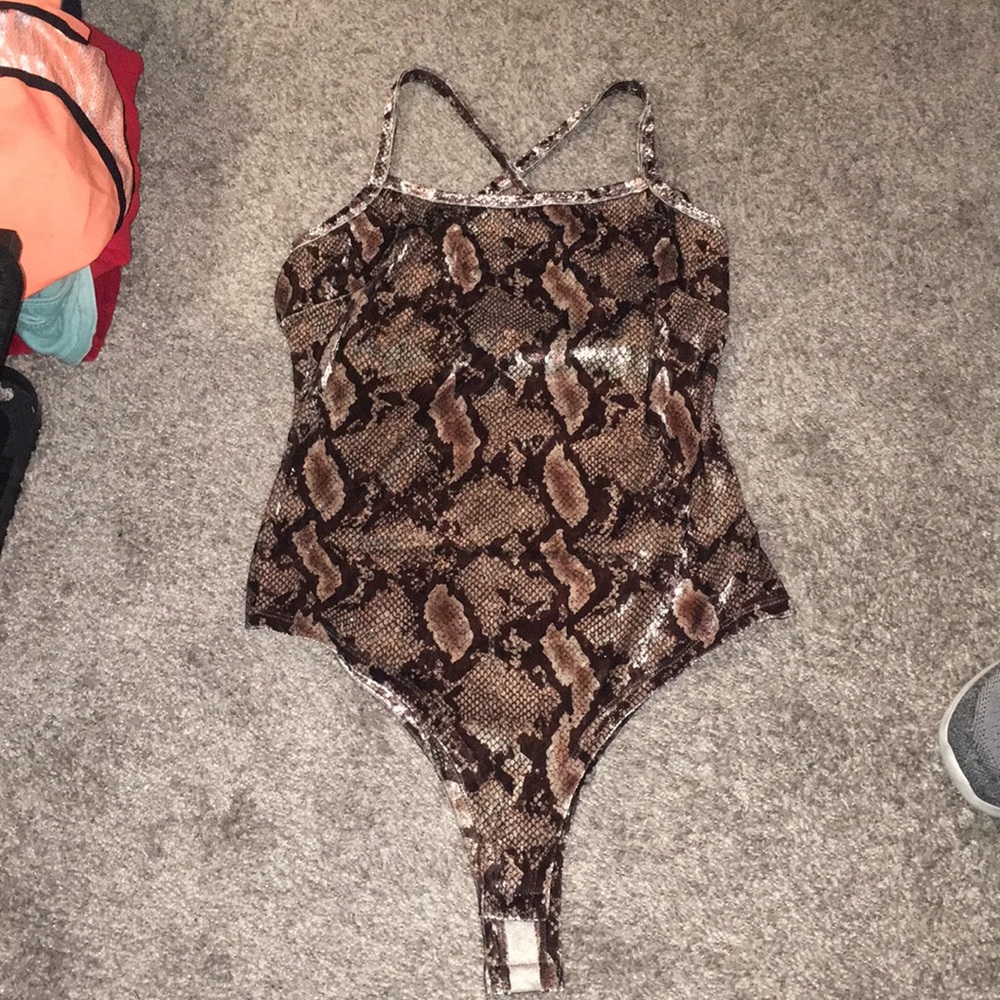 snakeprint bodysuit